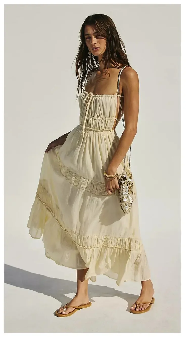 NEW Free People Taking Sides Maxi Dress Size Medium - Picture 11 of 11